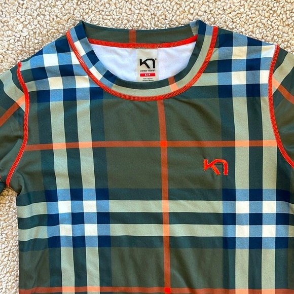 KARI TRAA Green Plaid Baselayer Size Small - Picture 10 of 11